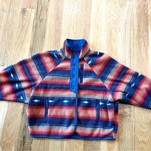 American Eagle Aztec Striped fleece jacket
